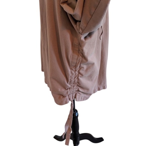 Neon Buddha Jacket Taupe Brown Relaxed Fit Boxy Draw Strings Women's size XL - Picture 7 of 12